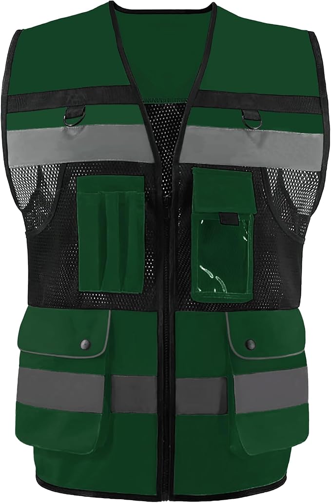 Safety Vest High Visibility Reflective Construction Vest for Men Women