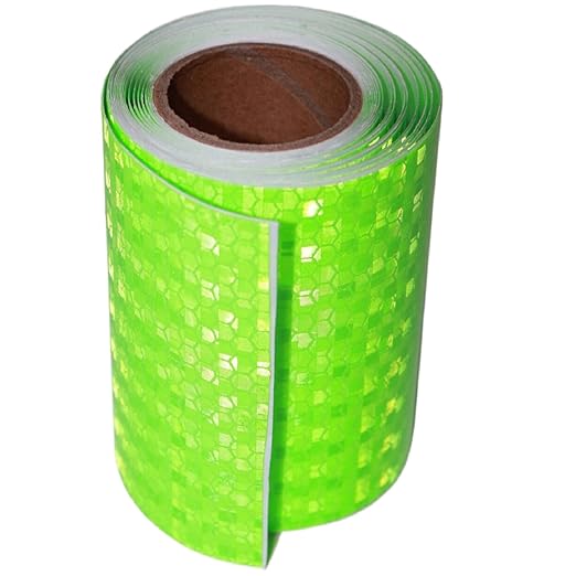 Green Reflective Tape Outdoor Waterproof 4 inch, High Visibility Warning Industrial Marking Tape, Safety Stickers (11 feet)