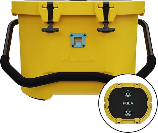 Bote Kula Hard Shell MAGNEPod Compatible Cooler Travel Handle Rubber Closure Gatorshell Construction Strong Insulation 10 Gallon Capacity Portable Fishing Seat Multiple Colors