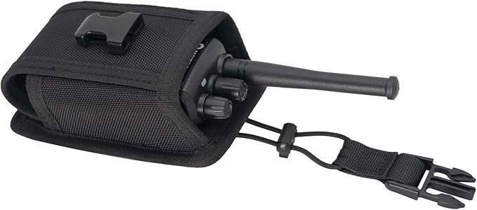 Compact Radio Holster Two Ways Radio Pouch for Duty Belt Vest Universal Walkie Talkies Holder Carrier Tactical Nylon Case Carry Bag for Police LE Security Safety Firefighter Rescue Outdoor