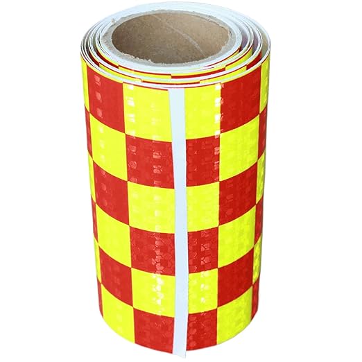 Reflective Tape 6 inch X 10 feet, Outdoor Waterproof Hazard Conspicuity Safety Warning Industrial Marking Tape