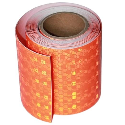 Orange Reflective Tape Outdoor Waterproof 3 inch, High Visibility Industrial Marking Tape, Safety Adhesive Stickers (11 feet)