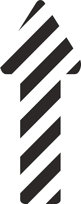 5S Location Marking Arrow- Durable Laminated LSE (Low Surface Energy) Arrow Shaped Floor Marker by Graphical Warehouse- 5S Safety and Security Signage (5x2.5", Black/White, 25)