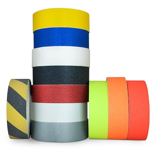 GGR Supplies T.R.U. NST-20C Orange Non-Skid Tape 3 in. Wide x 60 ft. Length Safety Way 60 Grit Anti Slip Traction Tape 32 Mil No Slip