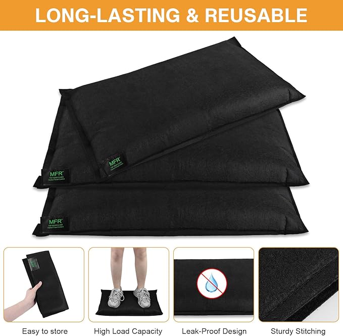 MFR Water Activated Flood Bags for Flooding, Home, Doorway, Driveway, Garage Sandless Sand Bags for Anti Flood Barrier 2ft x 1.3ft, 6-Pcs