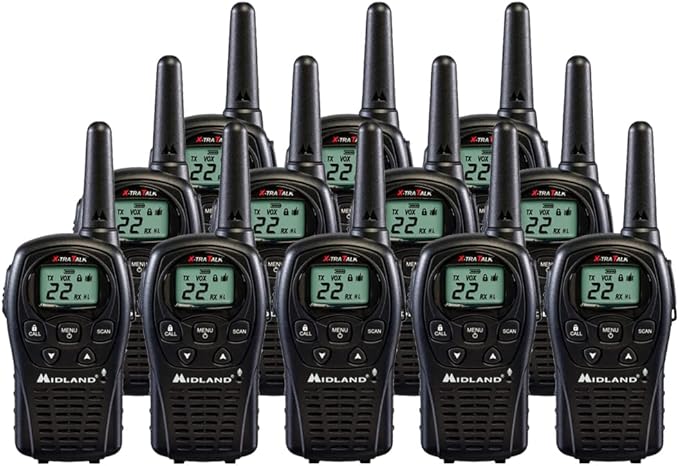 Midland LXT500VP3 FRS Two Way Radios - 12 Pack Bundle w/Chargers