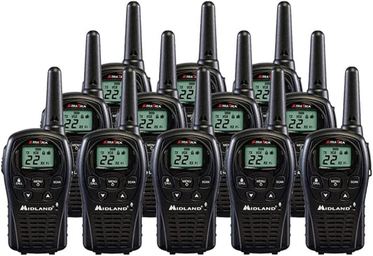 Midland LXT500VP3 FRS Two Way Radios - 12 Pack Bundle w/Chargers