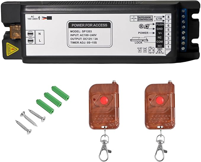 Smart Door Access Control System 1200lbs Magnetic Lock Kit with Tuya App & Remote Control Stainless Steel Exit Button