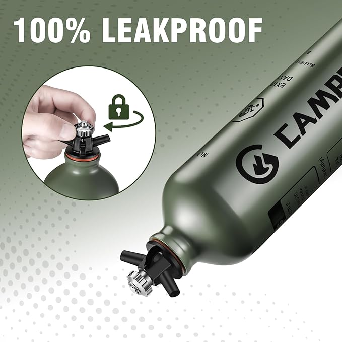 Fuel Bottle 1L for Camping Outdoor with Safety Valve