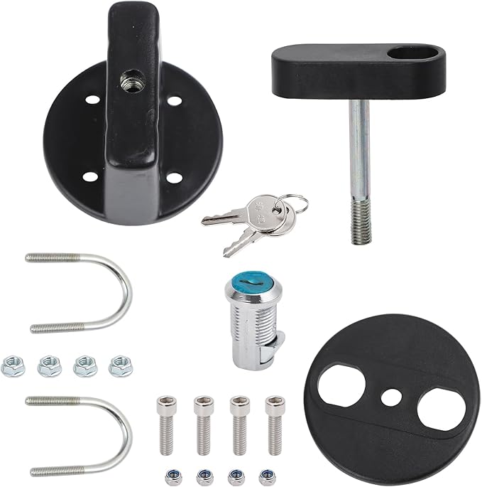 Mokuo Switch Lock Set for Auxiliray PP Gas Tank 3 Gallon 5 Gallon Fuel Container and Water Container for Motorcycle UTV ATV