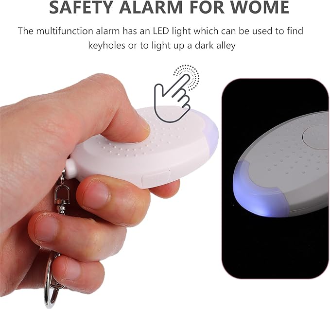 COHEALI Rechargeable Personal Safety Alarm for Women Loud Siren and LED Light Portable Emergency Sound Alarm for Joggers Elderly Night Workers and Outdoor Activities