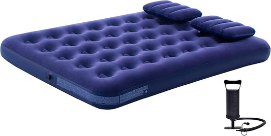 DIMAR GARDEN Full Size Camping Air Mattress Inflatable Bed with Pillow,Include Hand Pump