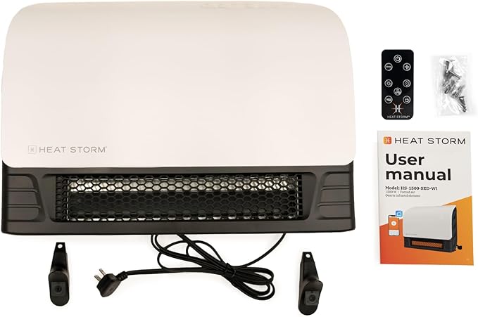 Heat Storm 1500-Watt Sedona WiFi Infrared Wall Mountable Heater,White