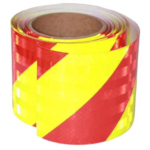 Non Fading Reflective Tape Outdoor Waterproof 4 inch Wide, High Visibility Safety Warning Reflector Sticker Strips (11 feet)