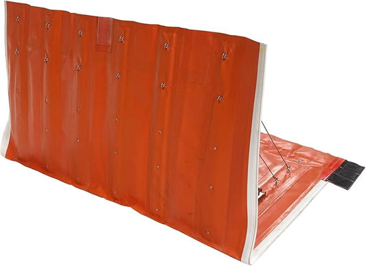 PVC L-Shaped Baffle Flood Barrier for Home,Flood Control Water Gate Flood Protection Products for Garage Doors, Basements, Warehouses Absorbent Sandbag Alternative(L:6.5ft x W:5ft x H:4ft)