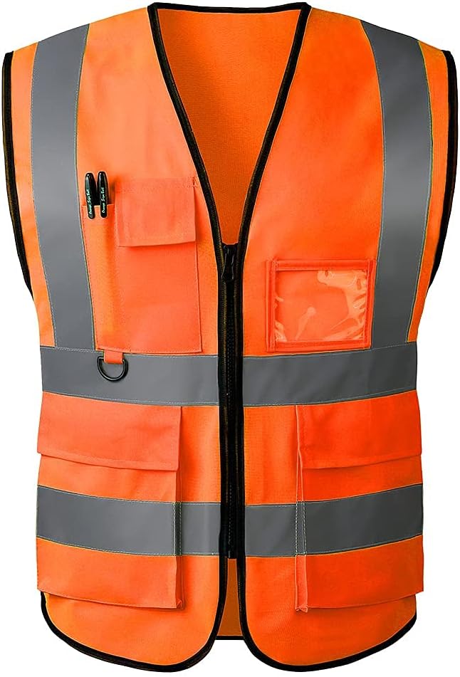 Tydon Guardian Reflective Safety Vest for Women Men High Visibility Security With Pocket Zipper Front Meet ANSI/ISEA Standard