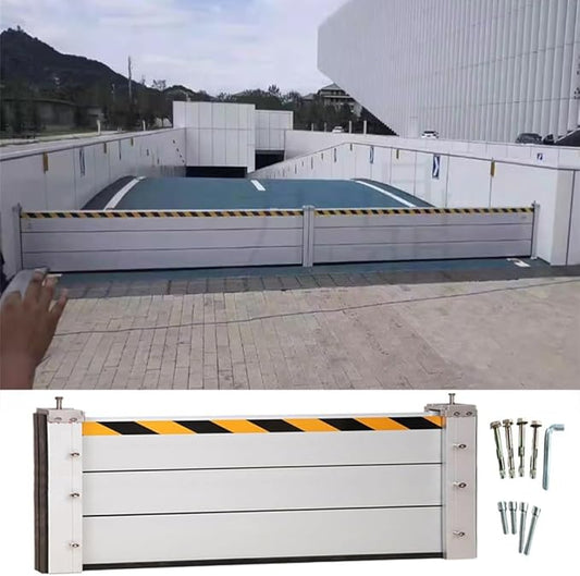Reusable Aluminum Flood Barriers/Gates for Home Doors, 3/4/5/6/7/8/9/10/11/12/13ft Long Flood Prevention Barrier Water Stopper Shield for Outside/Indoor/Garage Door/Basement/Patio(H 2ft(60cm),