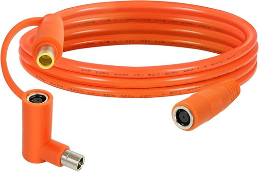 8mm DC Extension Cable 5FT – DC7909 Male to Female Solar Cable with DC8020 Adapter, 14AWG Tinned Copper Wire, Waterproof – Works with Most Portable Power Stations and Solar Generators