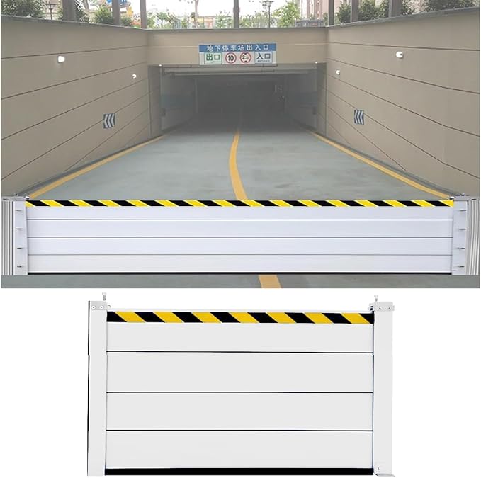 Flood Protection Barrier/Flooding Control Baffle for Garage/Front Door/Basement, 2/3/4/5/6/7/8/9/10/11/12/13ft Flood Prevention Water Barriers, Water Dams Aluminum, Suitable(H 2.6ft(80cm),1