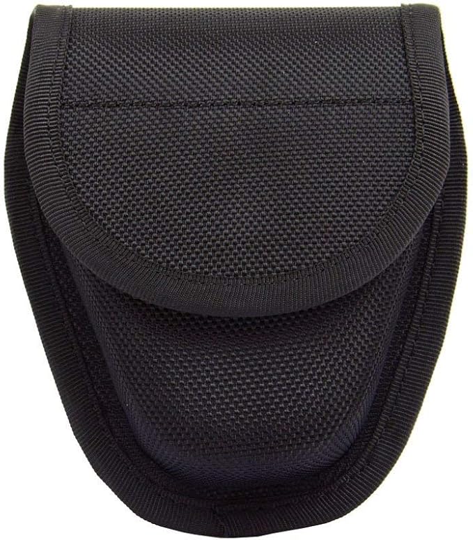 ROCOTACTICAL Molded Double Handcuff Case, Hidden Snap Nylon Cuff Case Pouch