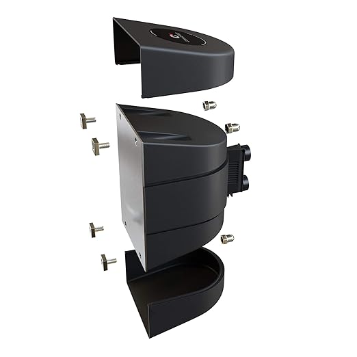 Crowd Control Warehouse - CCW Series WMB-220 Magnetic Wall Mount Retractable Belt Barrier - 15 Foot, Authorized Access Only Belt with Black ABS Case