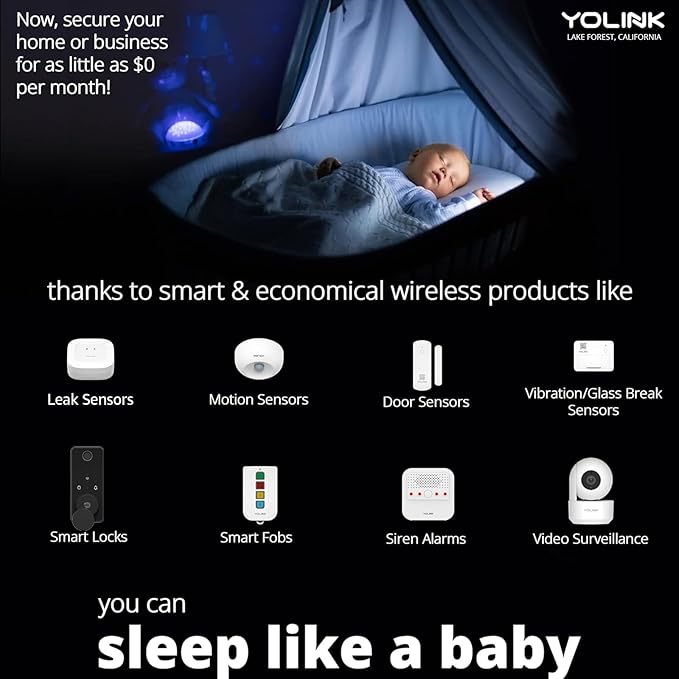 Outdoor Alarm Controller 2, Battery-Powered Siren/Alarm/Relay Controller, 12VDC Out, Up to 1/4 Mile Open-Air Range, 110dB Siren Included, YoLink Hub Included