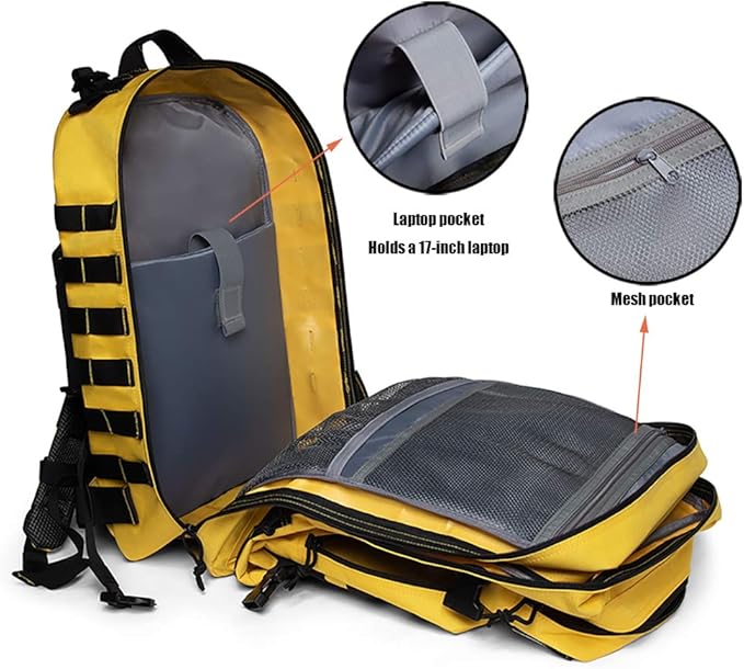 QT&QY 45L Military Tactical Backpacks Molle Army Assault Pack 3 Day Bug Out Bag Hiking Treeking Rucksack…