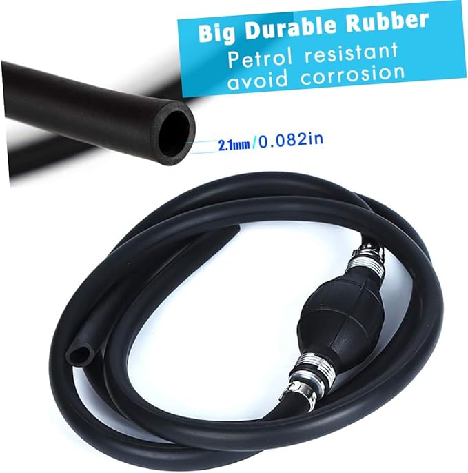 Fuel Transfer Siphon Pump with Hose Manual Hand Pump for Diesel Oil Transfer Practical Vehicle Emergency Syphon for Car and Truck Fluid