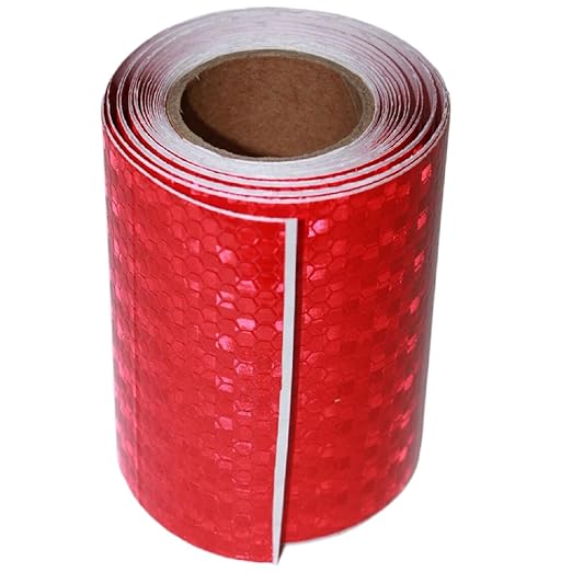 Red Reflective Tape Outdoor Waterproof 4 inch Wide for Trailer, High Visibility Safety Warning Adhesive Strips (10 feet, 10 Rolls)