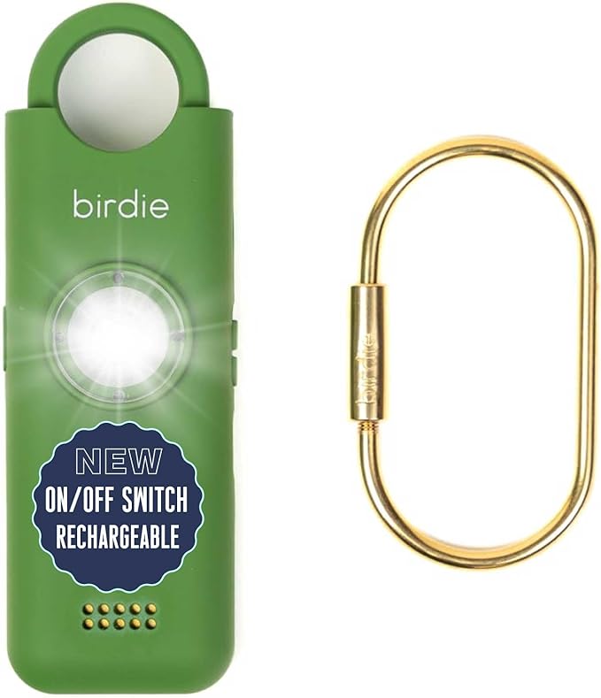 She’s Birdie 3.0 New Version – The Original Personal Safety Alarm for Women by Women–Loud Siren, Flash Light and Rechargeable Battery in a Variety of Colors (Forest)