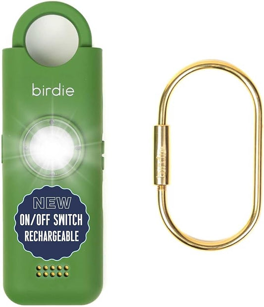 She’s Birdie 3.0 New Version – The Original Personal Safety Alarm for Women by Women–Loud Siren, Flash Light and Rechargeable Battery in a Variety of Colors (Forest)