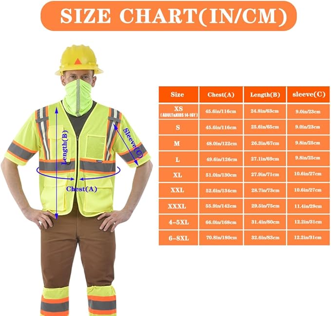 AYKRM Custom Logo Personalised Printed High Visibility Reflective 2 two tone work construction Safety Vest