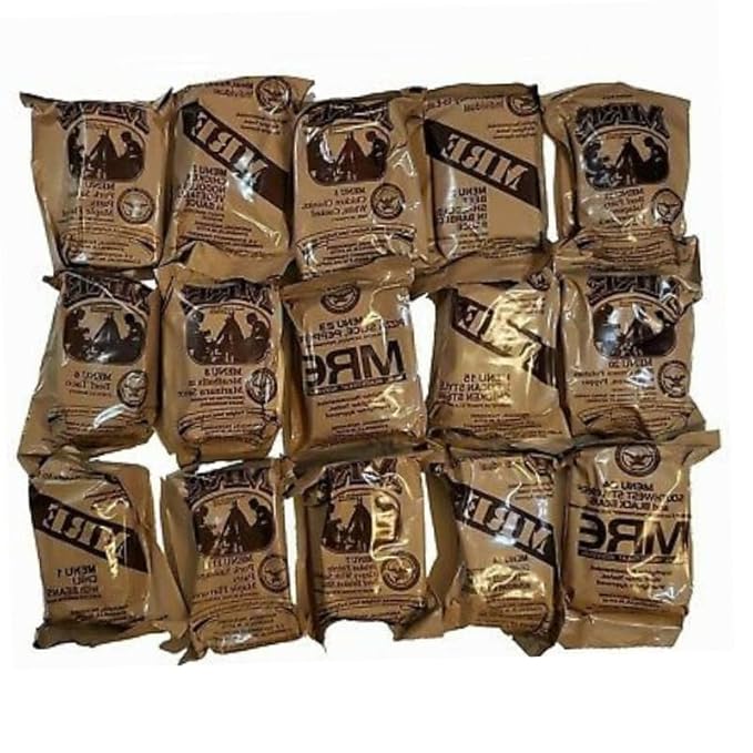 2026, 2027 insp. MRE Meals Ready to Eat A and B bundle cases. Genuine Military US surplus emergency food supply full box long shelf life for Camping, Outdoors, Hiking & Prepping