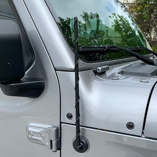 16 Inch Antenna Compatible with 2007-2025 Jeep Wrangler Gladiator Sport 4xe Willys Rubicon Sahara Mojave, Short Antenna Replacement Jeep JK JL JT JKU JLU Accessories