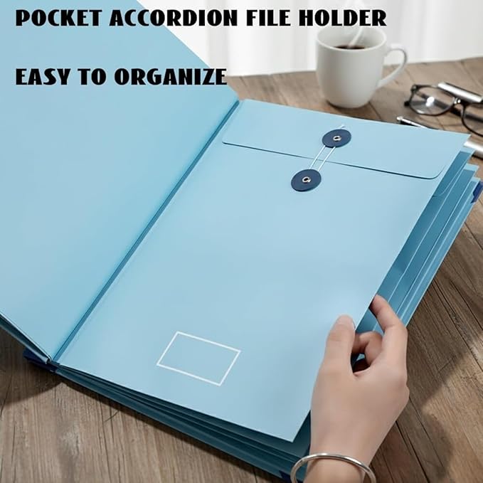 Important Document Organizer Binder – Family File Folder Organizer & Important Document Folder for Certificates, Passports, Vital Records, Emergency Planning, Home Office Document Storage (2PC Blue)