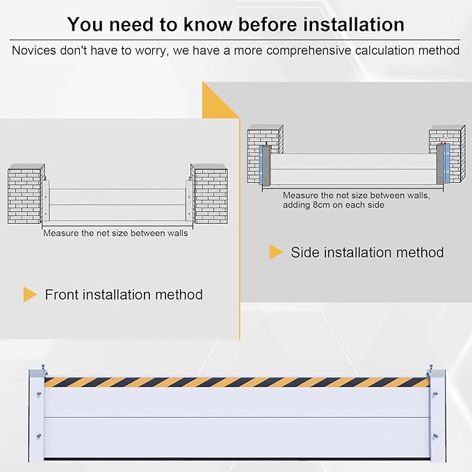 Flood Barriers for Home, Quick Water Barriers for Flooding Outdoor - Reusable Aluminum Alloy Water Retaining for Basement, Front Door, Garage Gate Anti, Flood Wall (H 47.2 in 11 ft)