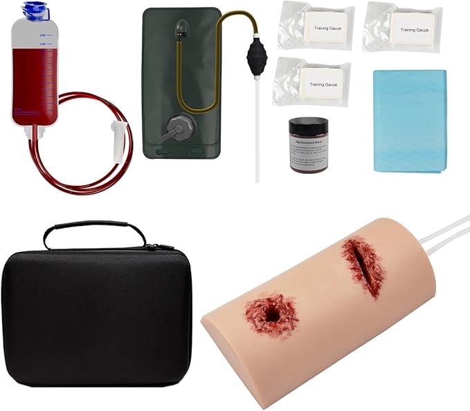 Wound Packing Trainer, Stop The Bleed Practice Kit, Wound Simulator Trainer, Bleeding Control Trainer, Multitask 2-in-1 First Aid Training Kit