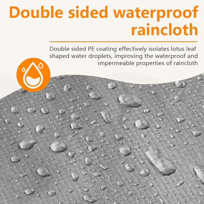 Tarps 8x10 FT Waterproof Heavy Duty Tarp – 10 Mil Thick, UV & Tear Resistant, Reinforced Grommets & Edges – Multi-Purpose Cover for Camping, Roof, Emergency, Truck, Boat