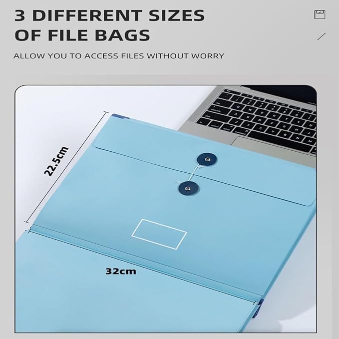 Important Document Organizer Binder – Family File Folder Organizer & Important Document Folder for Certificates, Passports, Vital Records, Emergency Planning, Home Office Document Storage (2PC Blue)