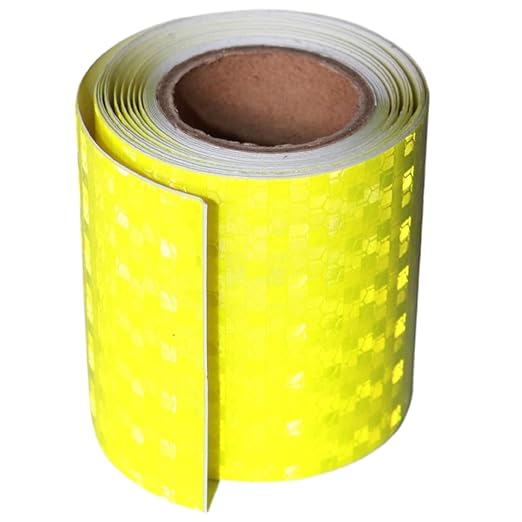 Fluorescent Yellow Reflective Tape Outdoor Waterproof 3 inch Wide, High Visibility Safety Warning Reflector Sticker Strips (11 feet)
