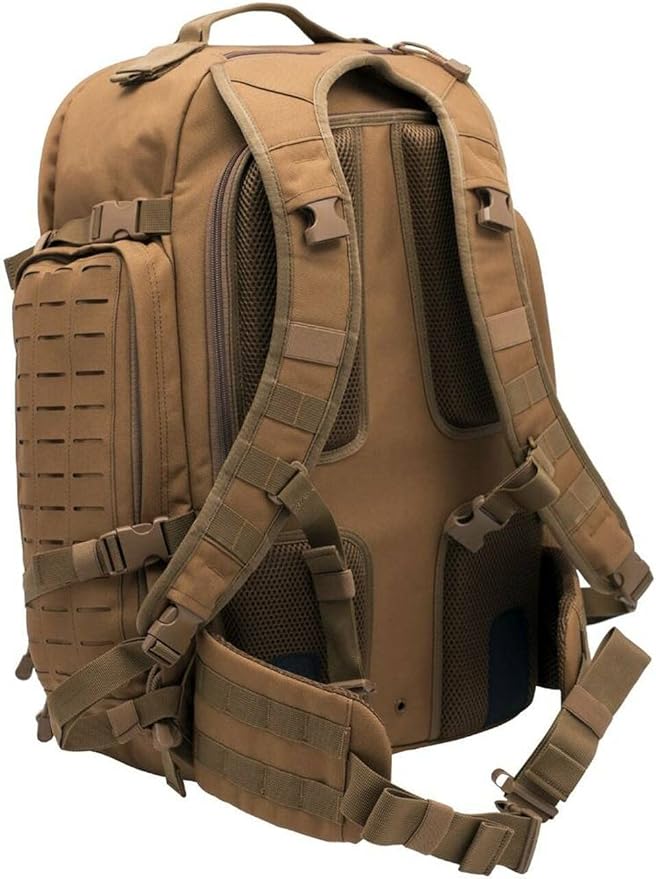 LA Police Gear LAPG Atlas 72 Hour Tactical Backpack for Men & Women, Large Bug Out Bag with MOLLE System, Hiking Hunting Combat Backpack, Black