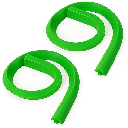 2 Pcs Spill Barrier Dike 5'L x 2.6"W x 1.5"H Water Dam Barrier Liquid Blocker for Garage Home Floor Flooding Solutions(Green)
