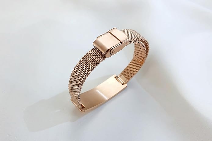 VNOX Medical Alert Bracelets for Men & Women Kids with Free Engraving Adjustable Stainless Steel Mesh Emergency Medical ID Bracelets Wristband