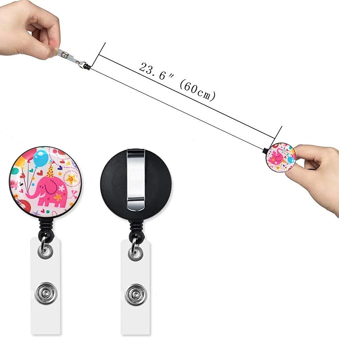 YOUOWO 2 Pack Cruise Lanyards with Vertical Badge Holders and Retractable Badge Reel for Office ID Badges Women Keys Men Ship Card Kids,Quick Release Breakaway Safety Printing Patterns Lanyard
