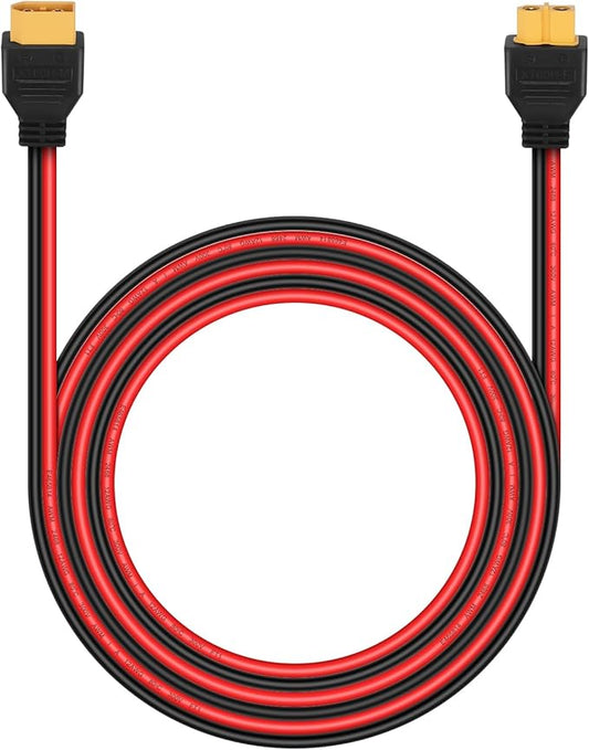 iGreely XT60 Extention Cable for Solar Panel RV Automotive RC Battery and Portable Power Station Solar Generator 12AWG 10Ft 3M