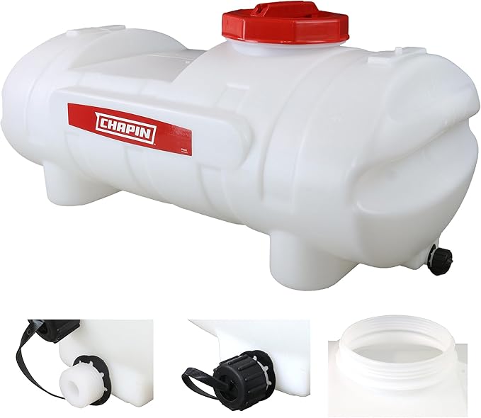 Chapin 97004: 15 Gallon Water Storage Tank, Utility Water Tank, Water Supply, for Farms, Acreage, Gardens, Orchards, Translucent White