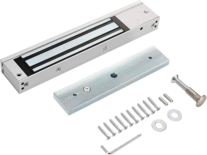 Electromagnetic Lock 280KG 600LBS Holding Force Electric Magnetic Door Lock 12V Fail Safe NC Mode for Access Control System
