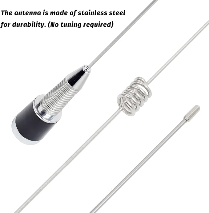 TWAYRDIO NMO GMRS Antenna, UHF 462-467MHz Two Way Radio Antenna for Midland BTECH Radioddity Retevis QYT GMRS Mobile Radios, Requires NMO Mount