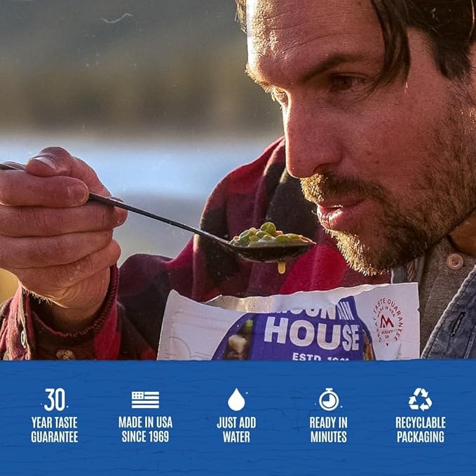 Mountain House Classic Meal Assortment Bucket Freeze Dried Backpacking & Camping Food 24 Servings