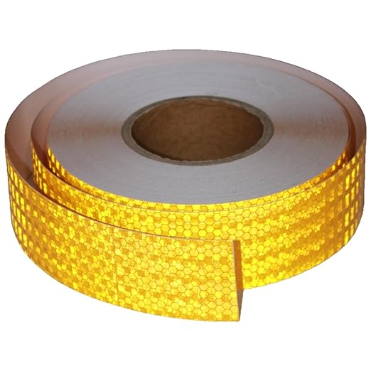 Industrial Reflective Tape Yellow 2 inch for Bikes, Outdoor Waterproof High Visibility Safety Warning Adhesive Stickers Strips (166 feet)